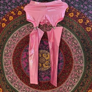 Bubblegum Pink Suspender Leggings- Very Rare- BlackMilk Clothing- Size Medium